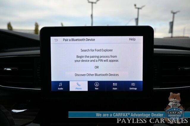 2022 Ford Explorer Limited / 4X4 / Auto Start / Heated & Cooled Leather Seats / Heated Steering / NAV / Adaptive Cruise / Lane Depart & Blind Spot / 360 Cam / Rear Captain Chairs / 3rd Row / Seats 6 / Block Heater / New Tires / 1-Owner Anchorage AK