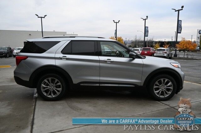 2022 Ford Explorer Limited / 4X4 / Auto Start / Heated & Cooled Leather Seats / Heated Steering / NAV / Adaptive Cruise / Lane Depart & Blind Spot / 360 Cam / Rear Captain Chairs / 3rd Row / Seats 6 / Block Heater / New Tires / 1-Owner Anchorage AK