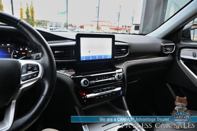 2022 Ford Explorer Limited / 4X4 / Auto Start / Heated & Cooled Leather Seats / Heated Steering / NAV / Adaptive Cruise / Lane Depart & Blind Spot / 360 Cam / Rear Captain Chairs / 3rd Row / Seats 6 / Block Heater / New Tires / 1-Owner Anchorage AK