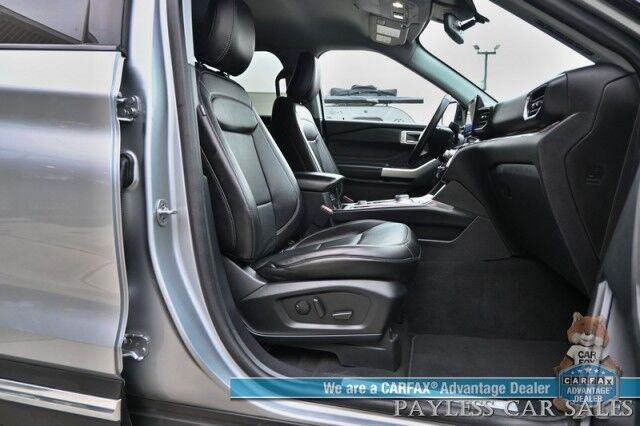 2022 Ford Explorer Limited / 4X4 / Auto Start / Heated & Cooled Leather Seats / Heated Steering / NAV / Adaptive Cruise / Lane Depart & Blind Spot / 360 Cam / Rear Captain Chairs / 3rd Row / Seats 6 / Block Heater / New Tires / 1-Owner Anchorage AK