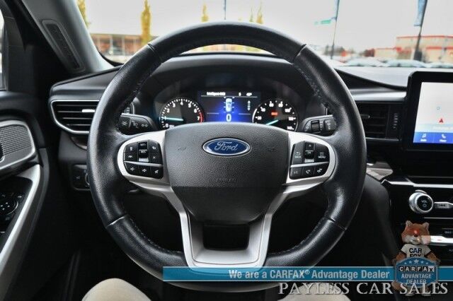 2022 Ford Explorer Limited / 4X4 / Auto Start / Heated & Cooled Leather Seats / Heated Steering / NAV / Adaptive Cruise / Lane Depart & Blind Spot / 360 Cam / Rear Captain Chairs / 3rd Row / Seats 6 / Block Heater / New Tires / 1-Owner Anchorage AK