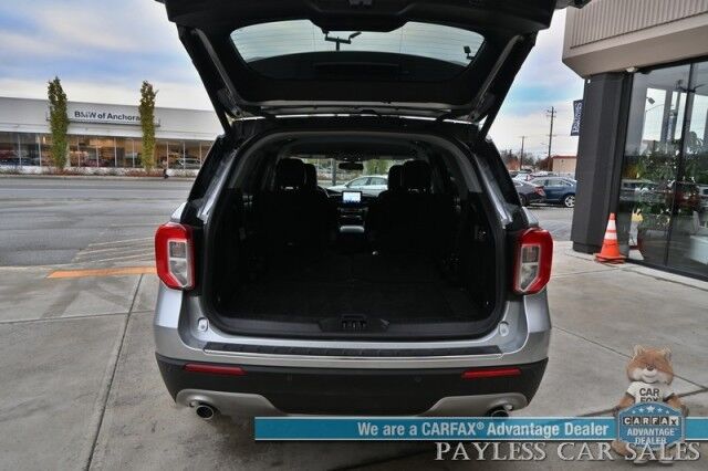 2022 Ford Explorer Limited / 4X4 / Auto Start / Heated & Cooled Leather Seats / Heated Steering / NAV / Adaptive Cruise / Lane Depart & Blind Spot / 360 Cam / Rear Captain Chairs / 3rd Row / Seats 6 / Block Heater / New Tires / 1-Owner Anchorage AK