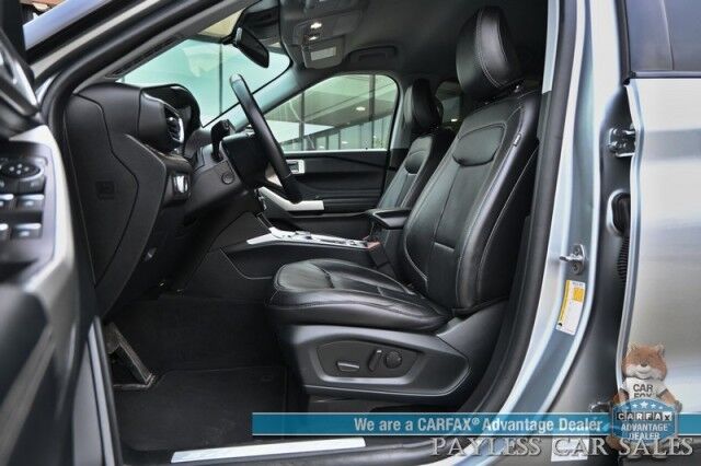 2022 Ford Explorer Limited / 4X4 / Auto Start / Heated & Cooled Leather Seats / Heated Steering / NAV / Adaptive Cruise / Lane Depart & Blind Spot / 360 Cam / Rear Captain Chairs / 3rd Row / Seats 6 / Block Heater / New Tires / 1-Owner Anchorage AK