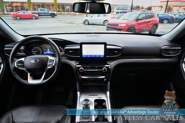 2022 Ford Explorer Limited / 4X4 / Auto Start / Heated & Cooled Leather Seats / Heated Steering / NAV / Adaptive Cruise / Lane Depart & Blind Spot / 360 Cam / Rear Captain Chairs / 3rd Row / Seats 6 / Block Heater / New Tires / 1-Owner Anchorage AK