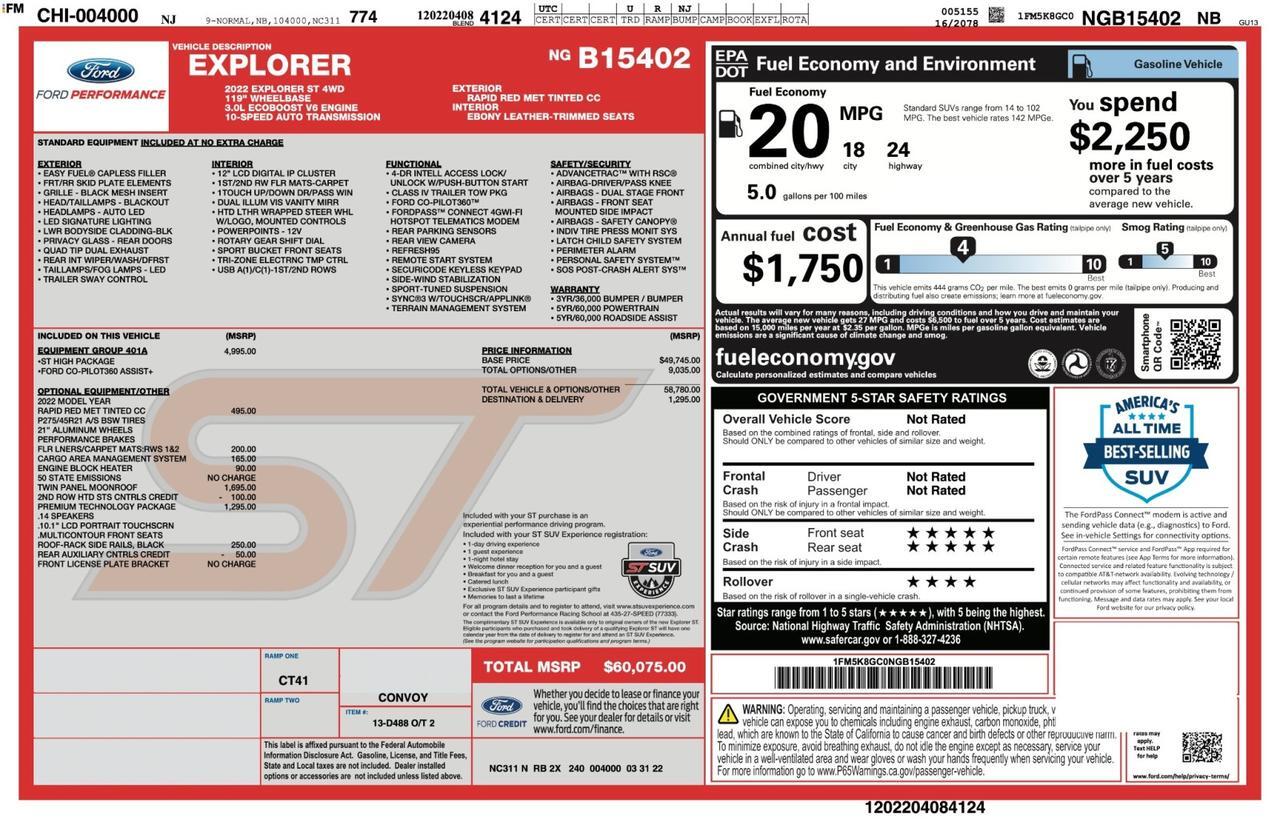 2022 Ford Explorer ST 4WD Tallmadge OH
