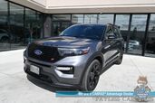 2022 Ford Explorer ST / AWD / AutoStart / Technology & ST High Pkg / Heated & Cooled Leather Seats / Heated Steering Wheel / Panoramic Sunroof / NAV / B&O Speakers / Lane Departure & Blind Spot / Rear Captains Chairs / Seats 6 / Tow Pkg / 1-Owner