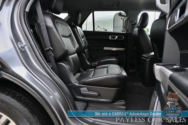 2022 Ford Explorer XLT / 4X4 / Power & Heated Leather Seats / Heated Steering Wheel / Auto Start / Blind Spot Alert / 3rd Row / Captain Chairs / Seats 6 / Apple CarPlay & Android Auto / Back Up Camera / Power Liftgate / Block Heater / 1-Owner Anchorage AK