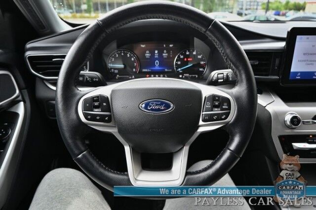 2022 Ford Explorer XLT / 4X4 / Power & Heated Leather Seats / Heated Steering Wheel / Auto Start / Blind Spot Alert / 3rd Row / Captain Chairs / Seats 6 / Apple CarPlay & Android Auto / Back Up Camera / Power Liftgate / Block Heater / 1-Owner Anchorage AK