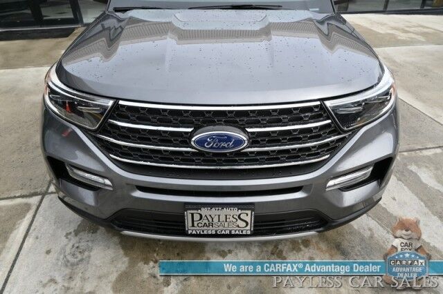 2022 Ford Explorer XLT / 4X4 / Power & Heated Leather Seats / Heated Steering Wheel / Auto Start / Blind Spot Alert / 3rd Row / Captain Chairs / Seats 6 / Apple CarPlay & Android Auto / Back Up Camera / Power Liftgate / Block Heater / 1-Owner Anchorage AK