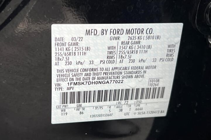 2022 Ford Explorer XLT Roseville CA