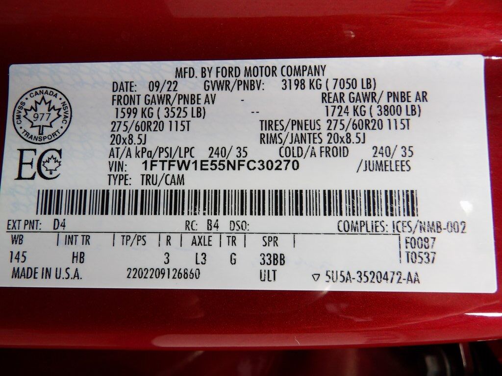2022 Ford F-150 4x4 SuperCrew Lariat Fond du Lac WI