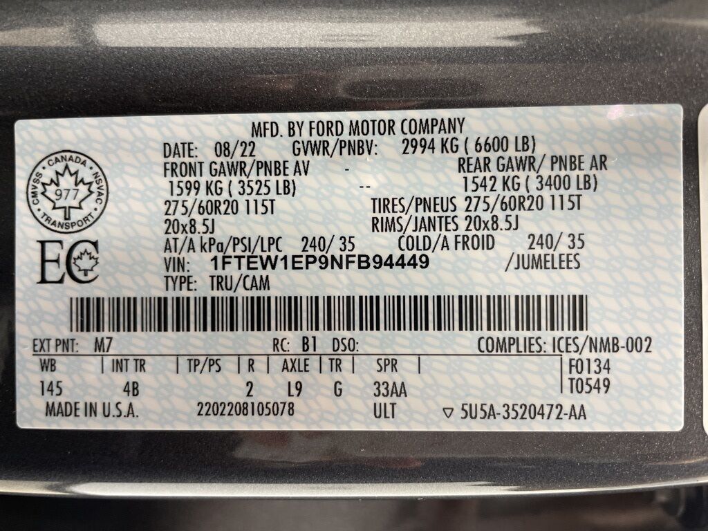 2022 Ford F-150 4x4 SuperCrew XLT Minocqua WI