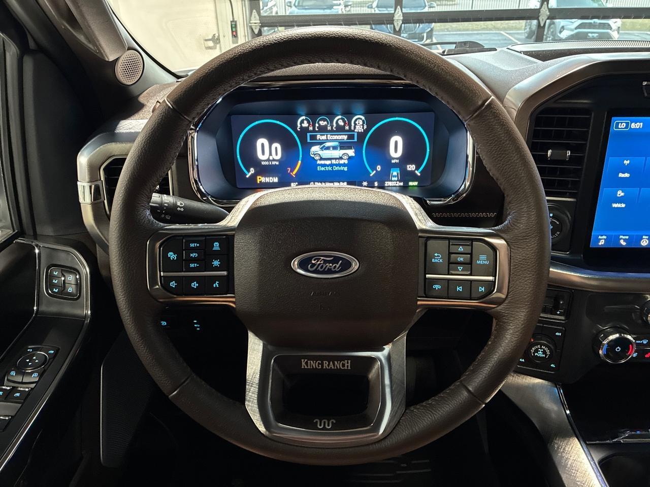 2022 Ford F-150 King Ranch, 4x4, 601A High Pkg, Powerboost Hybrid w/ 7.2kw Pro Power, Pano Roof, FX4, 360 Camera, Bed Cover Houston TX