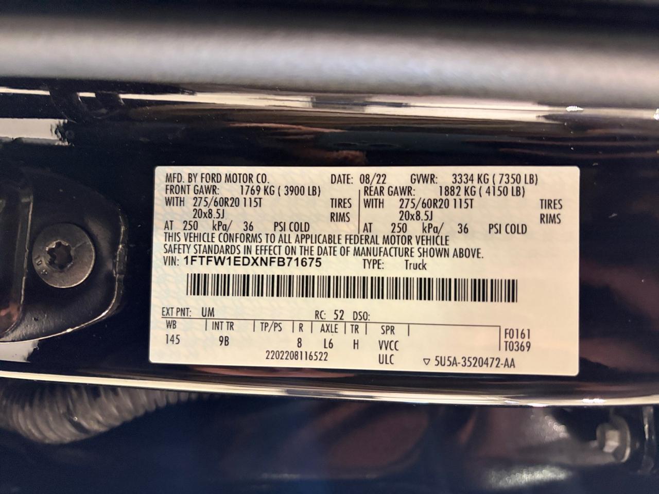 2022 Ford F-150 LARI New Braunfels TX