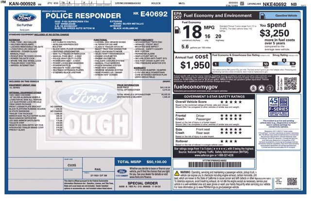 2022 Ford F-150 Police Responder XL Raleigh NC