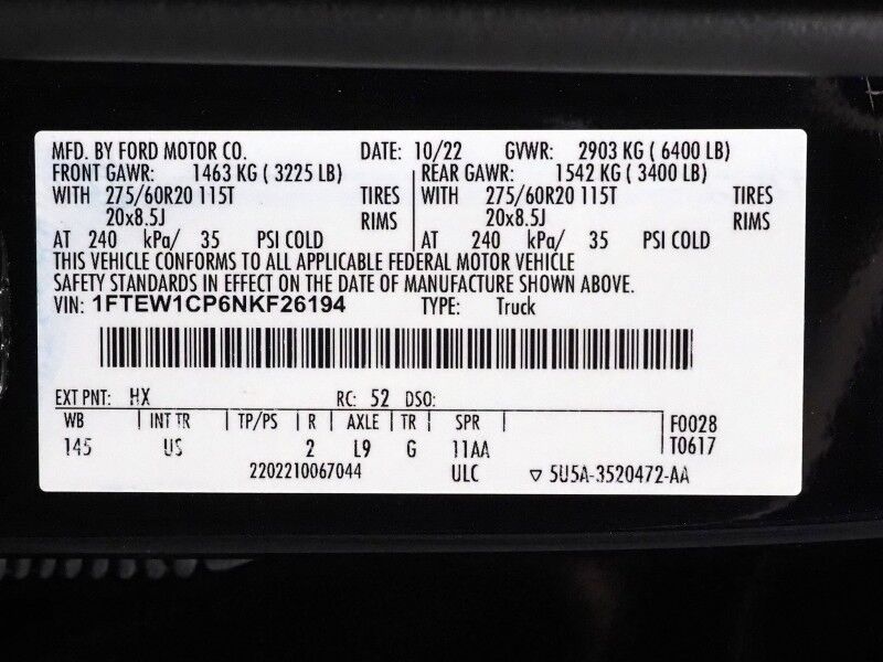 2022 Ford F-150 SuperCrew XLT *GROUP 302A, 2.7L V6 ECOBOOST, BLIND SPOT & LANE DEPARTURE ALERT, COLLISION ALERT w/BRAKING, BACKUP-CAMERA, COLOR TOUCHSCREEN, HEATED SEATS, REMOTE START, 20 INCH WHEELS, ANDROID & APPLE Round Rock TX