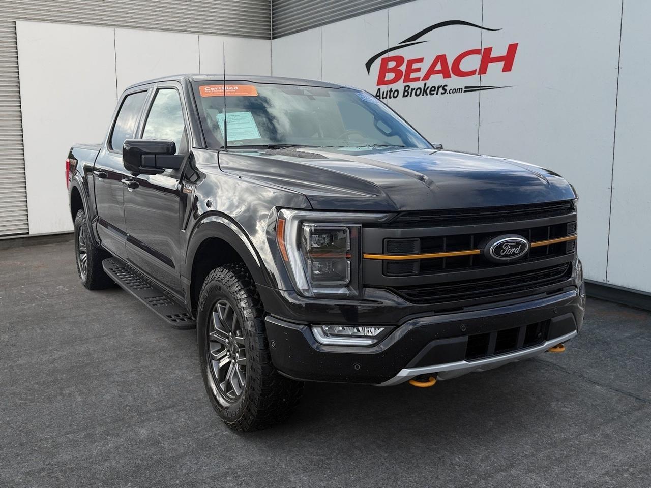 2022 Ford F-150 Tremor, TWIN PANEL MOONROOF, HEATED AND VENTILATED SEATS, HEATED 2ND ROW, APPLE CARPLAY/ANDROID AUTO, TONNEAU COVER, RUNNING BOARDS, TOW PACKAGE, POWER MIRRORS, ONLY 1 OWNER, CLEAN CARFAX, COME AND TEST DRIVE TODAY!