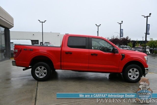 2022 Ford F-150 XL / 4X4 / Crew Cab / 3.5L V6 Ecoboost / Apple CarPlay & Android Auto / Back Up Camera / Cruise Control / Air Conditioning / Power Locks & Windows / Tonneau Cover / Bed Liner / Alloy Wheels / Tow Pkg / 1-Owner Anchorage AK