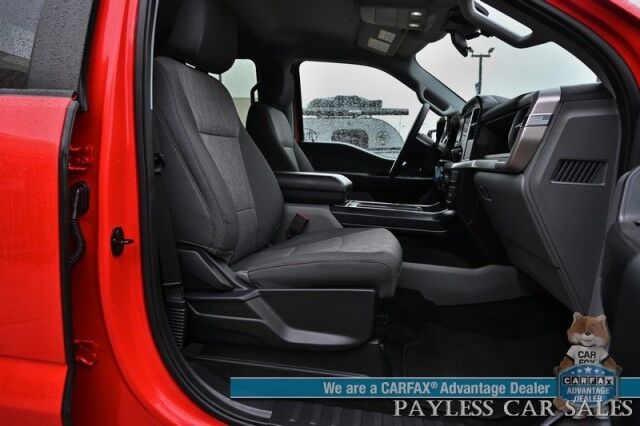 2022 Ford F-150 XL / 4X4 / Crew Cab / 3.5L V6 Ecoboost / Apple CarPlay & Android Auto / Back Up Camera / Cruise Control / Air Conditioning / Power Locks & Windows / Tonneau Cover / Bed Liner / Alloy Wheels / Tow Pkg / 1-Owner Anchorage AK