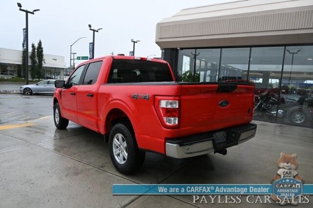 2022 Ford F-150 XL / 4X4 / Crew Cab / 3.5L V6 Ecoboost / Apple CarPlay & Android Auto / Back Up Camera / Cruise Control / Air Conditioning / Power Locks & Windows / Tonneau Cover / Bed Liner / Alloy Wheels / Tow Pkg / 1-Owner Anchorage AK