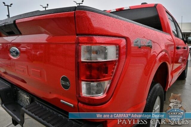 2022 Ford F-150 XL / 4X4 / Crew Cab / 3.5L V6 Ecoboost / Apple CarPlay & Android Auto / Back Up Camera / Cruise Control / Air Conditioning / Power Locks & Windows / Tonneau Cover / Bed Liner / Alloy Wheels / Tow Pkg / 1-Owner Anchorage AK