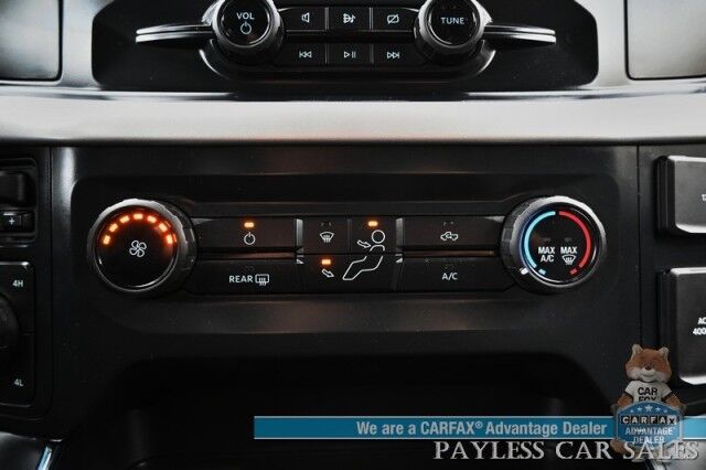 2022 Ford F-150 XL / 4X4 / Crew Cab / 3.5L V6 Ecoboost / Chrome Appearance Pkg / Apple CarPlay & Android Auto / Back Up Camera / Cruise Control / Power Locks, Windows & Mirrors / Tonneau Cover / Bed Liner / Alloy Wheels / Tow Pkg / 1-Owner Anchorage AK