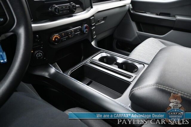 2022 Ford F-150 XL / 4X4 / Crew Cab / 3.5L V6 Ecoboost / Chrome Appearance Pkg / Apple CarPlay & Android Auto / Back Up Camera / Cruise Control / Power Locks, Windows & Mirrors / Tonneau Cover / Bed Liner / Alloy Wheels / Tow Pkg / 1-Owner Anchorage AK
