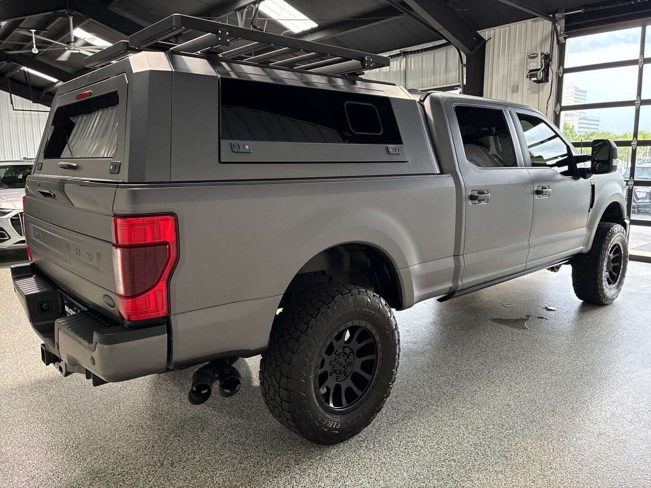 2022 Ford F-250 Platinum, Carli Suspension, Smart Cap, Decked Drawers, Wilwood Brakes, Full Matte Wrap