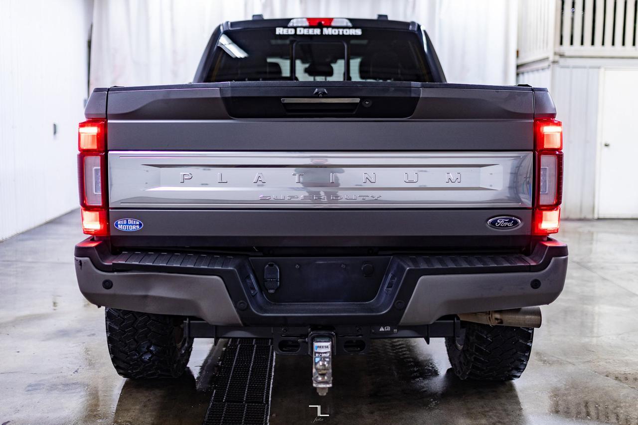 2022 Ford F-350 4x4 Crew Cab Platinum Diesel Leather Roof Nav 4" Lift Red Deer AB