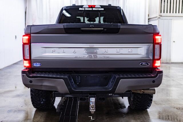 2022 Ford F-350 4x4 Crew Cab Platinum Diesel Leather Roof Nav 4&quot; Lift Red Deer AB