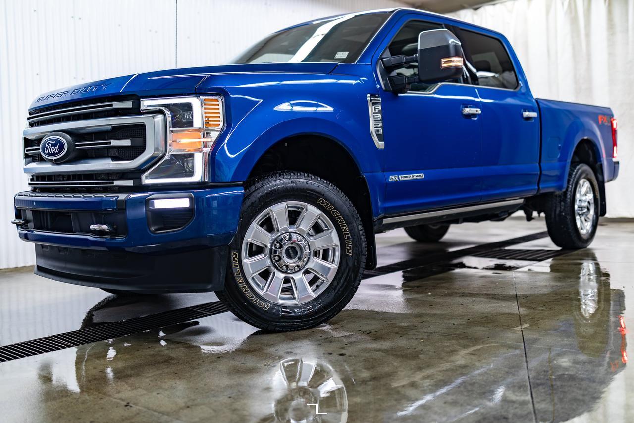 2022 Ford F-350 4x4 Crew Cab Platinum FX4 Diesel Leather Roof Nav Red Deer AB