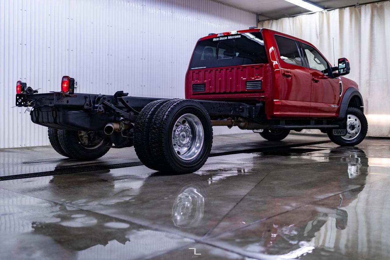 2022 Ford F-550 4x4 Crew Cab Lariat Cab & Chassis Diesel Leather Nav Red Deer AB