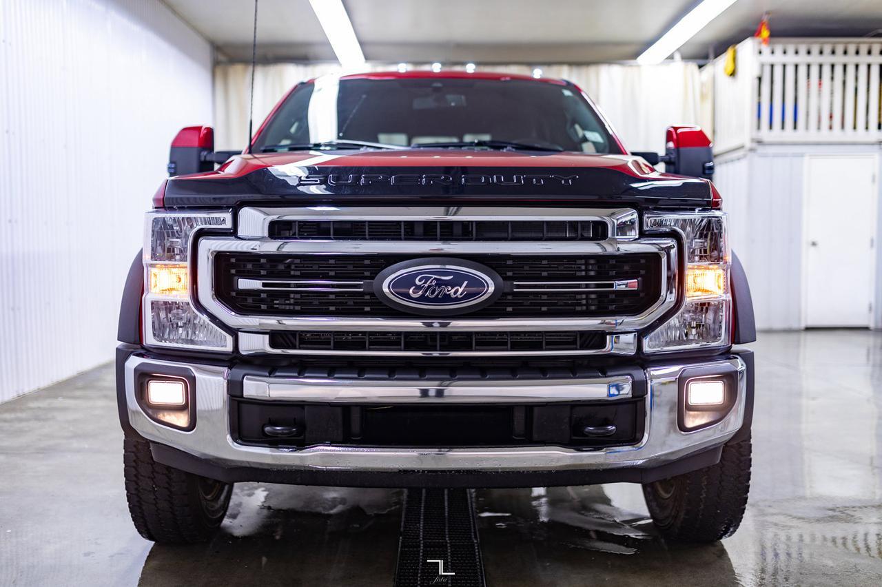 2022 Ford F-550 4x4 Crew Cab Lariat Cab & Chassis Diesel Leather Nav Red Deer AB