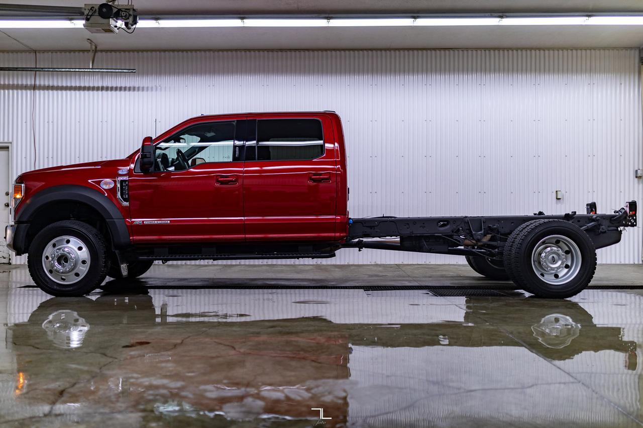 2022 Ford F-550 4x4 Crew Cab Lariat Cab & Chassis Diesel Leather Nav Red Deer AB