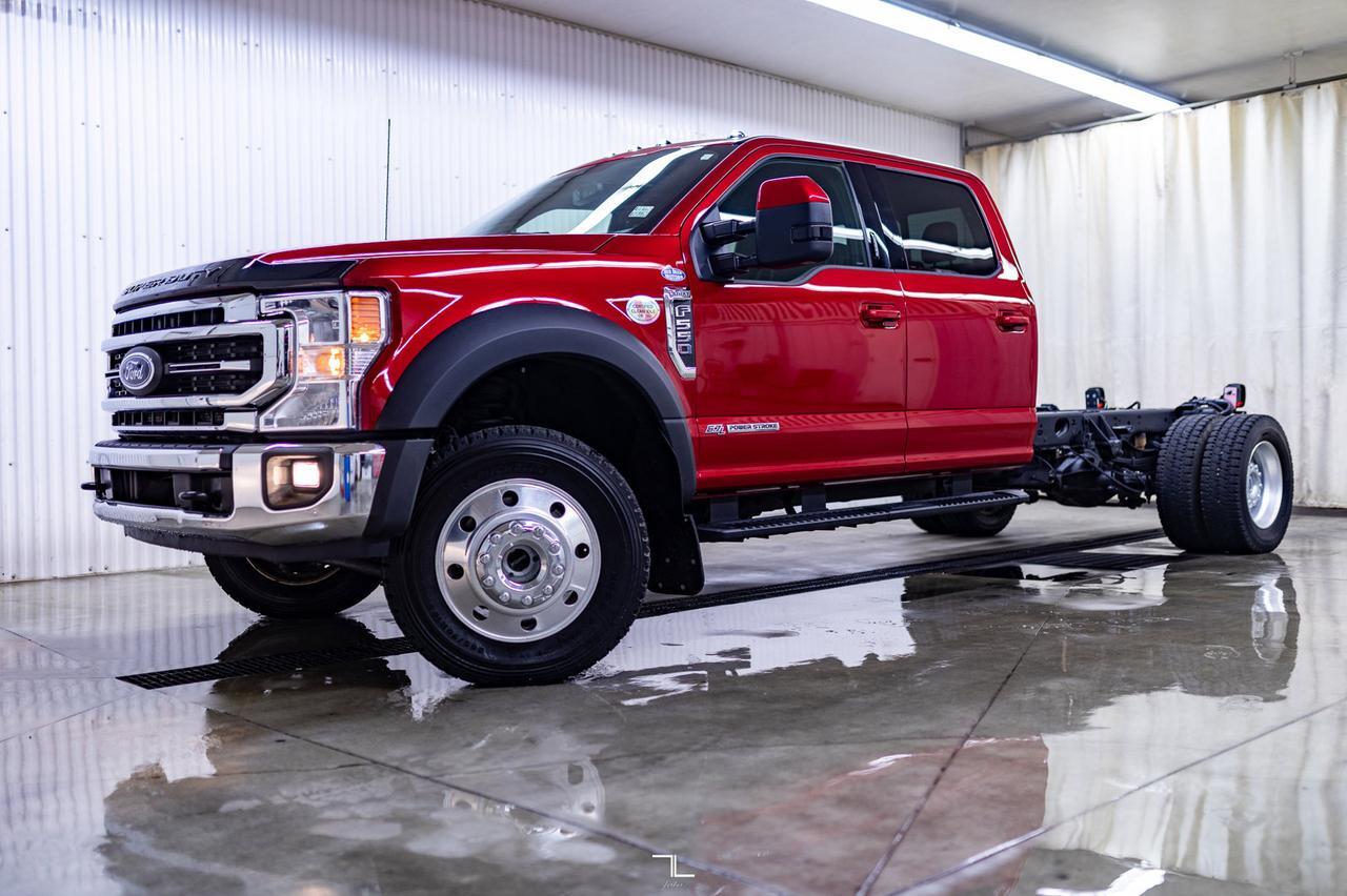 2022 Ford F-550 4x4 Crew Cab Lariat Cab & Chassis Diesel Leather Nav Red Deer AB