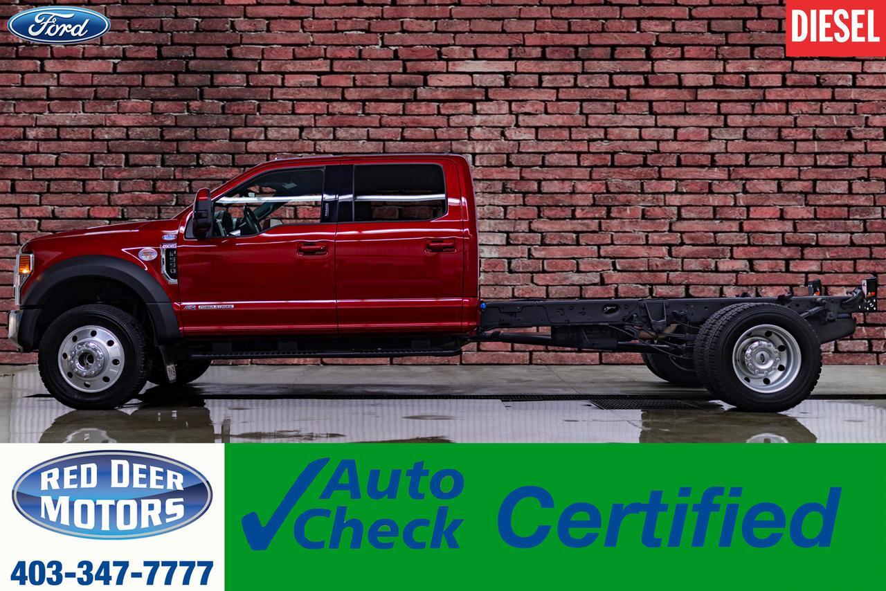 2022 Ford F-550 4x4 Crew Cab Lariat Cab & Chassis Diesel Leather Nav Red Deer AB