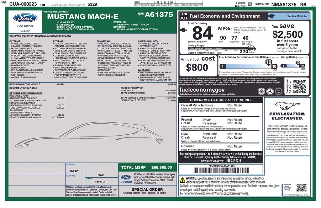 2022 Ford Mustang Mach-E GT OR