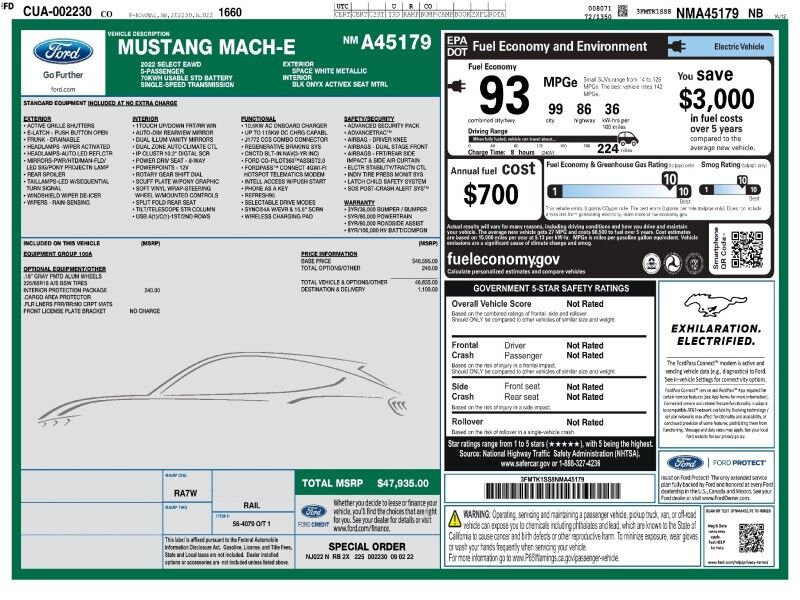 2022 Ford Mustang Mach-E Select AWD Arlington VA