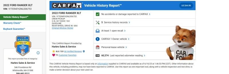 2022 Ford Ranger XLT - 1 OWNER - SPORT PACKAGE Whitinsville MA