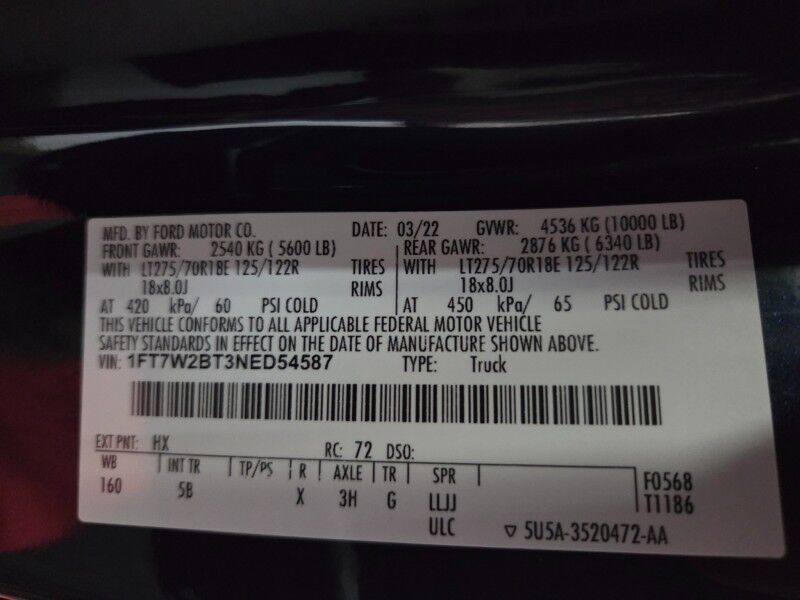 2022 Ford Super Duty F-250 LARIAT Ultimate 6.7L Diesel 12in Screen GPS Camera New Tires FREE WARRANTY Arlington TX