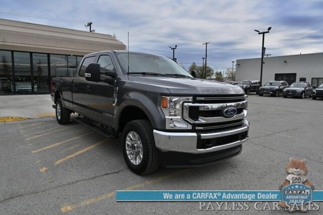 2022 Ford Super Duty F-250 XLT / 4X4 / Crew Cab / 6.7L Power Stroke Diesel / Power Mirrors, Windows & Locks / Blind Spot Alert / Bluetooth / Backup Camera / Keyless Entry / Running Boards / Block Heater / Tow Pkg / 1-Owner Anchorage AK