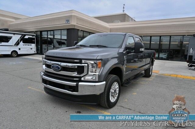 2022 Ford Super Duty F-250 XLT / 4X4 / Crew Cab / 6.7L Power Stroke Diesel / Power Mirrors, Windows & Locks / Blind Spot Alert / Bluetooth / Backup Camera / Keyless Entry / Running Boards / Block Heater / Tow Pkg / 1-Owner Anchorage AK