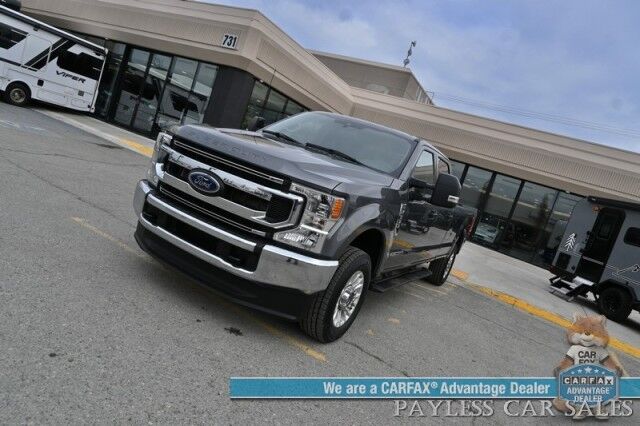 2022 Ford Super Duty F-250 XLT / 4X4 / Crew Cab / 6.7L Power Stroke Diesel / Power Mirrors, Windows & Locks / Blind Spot Alert / Bluetooth / Backup Camera / Keyless Entry / Running Boards / Block Heater / Tow Pkg / 1-Owner Anchorage AK