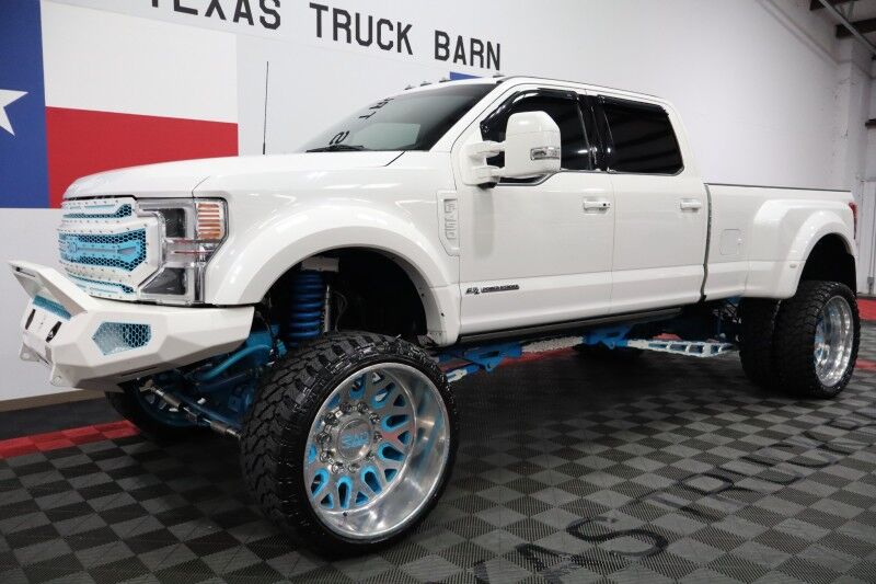 2022 Ford Super Duty F-450 DRW Platinum Custom Lift 28in Wheels 38in Tires 6.7L Diesel LED Lights