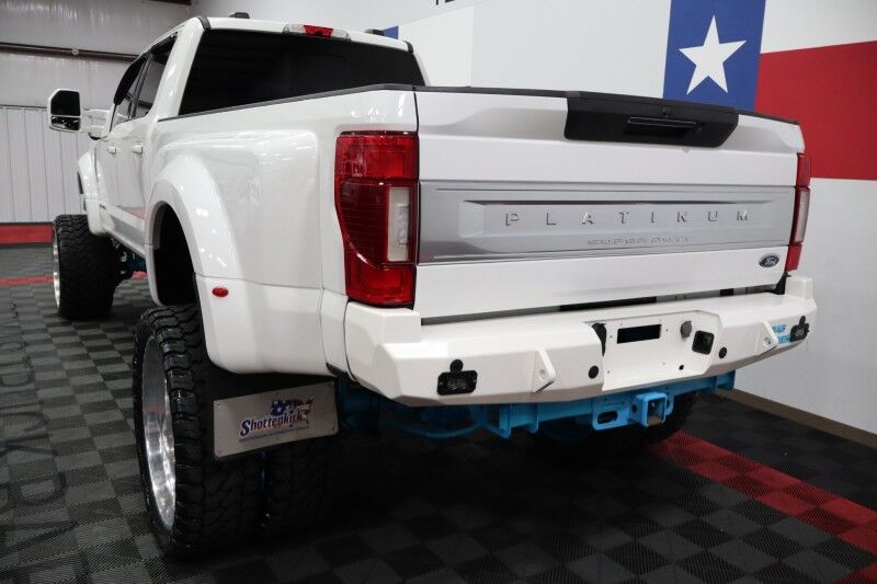 2022 Ford Super Duty F-450 DRW Platinum Custom Lift 28in Wheels 38in Tires 6.7L Diesel LED Lights Arlington TX