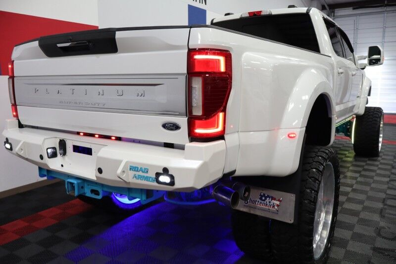 2022 Ford Super Duty F-450 DRW Platinum Custom Lift 28in Wheels 38in Tires 6.7L Diesel LED Lights Arlington TX