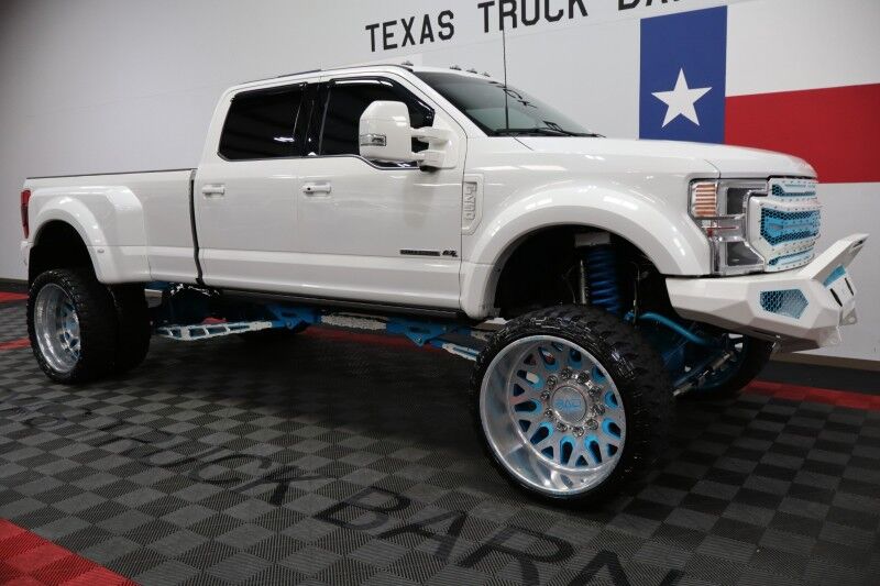 2022 Ford Super Duty F-450 DRW Platinum Custom Lift 28in Wheels 38in Tires 6.7L Diesel LED Lights Arlington TX