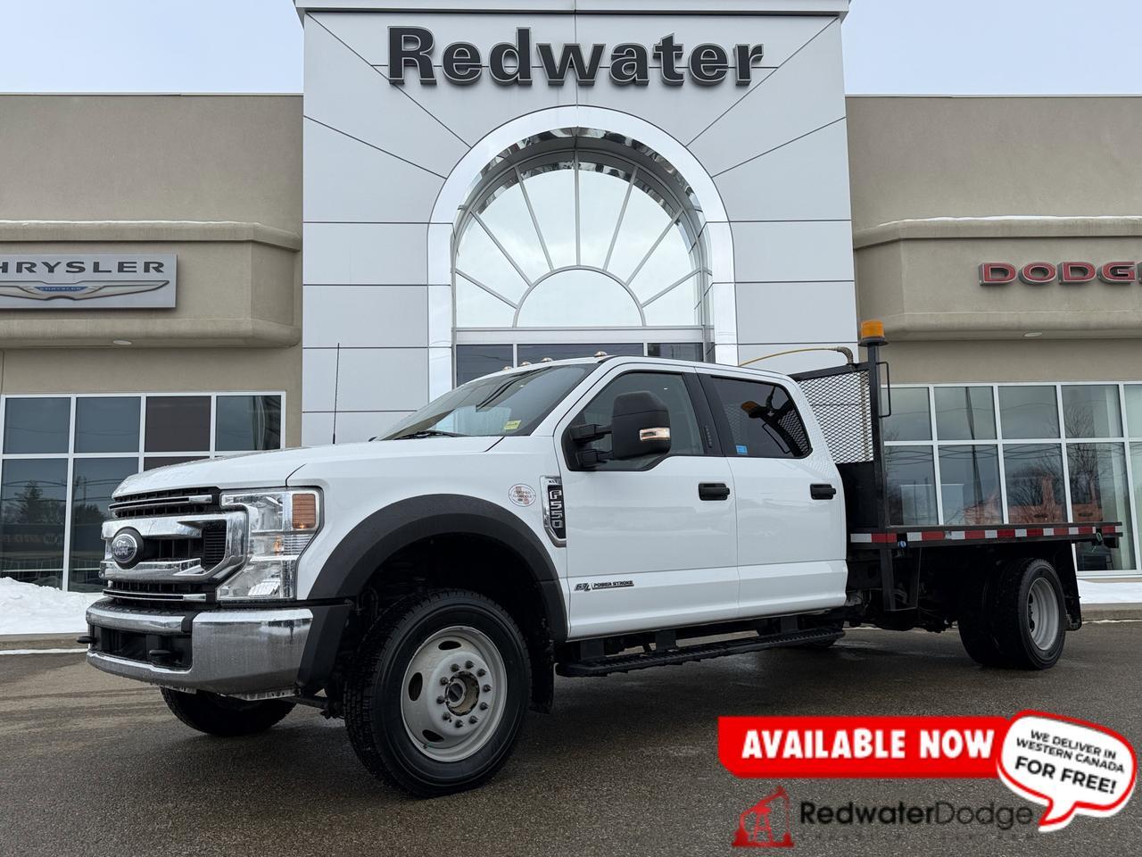2022 Ford Super Duty F-550 DRW XLT Dually Crew Cab 4WD | Rear Deck | Low KMs | Heavy Duty Towing | Power Stroke Diesel