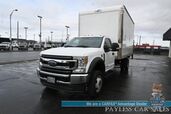 2022 Ford Super Duty F-550 XLT Box Truck / 4X4 / 6.7L Power Stroke Diesel / Preferred Pkg / Power Mirrors, Windows & Locks / Apple CarPlay & Android Auto / Cruise Control / Block Heater / Maxon Power Rear Liftgate / 1-Owner