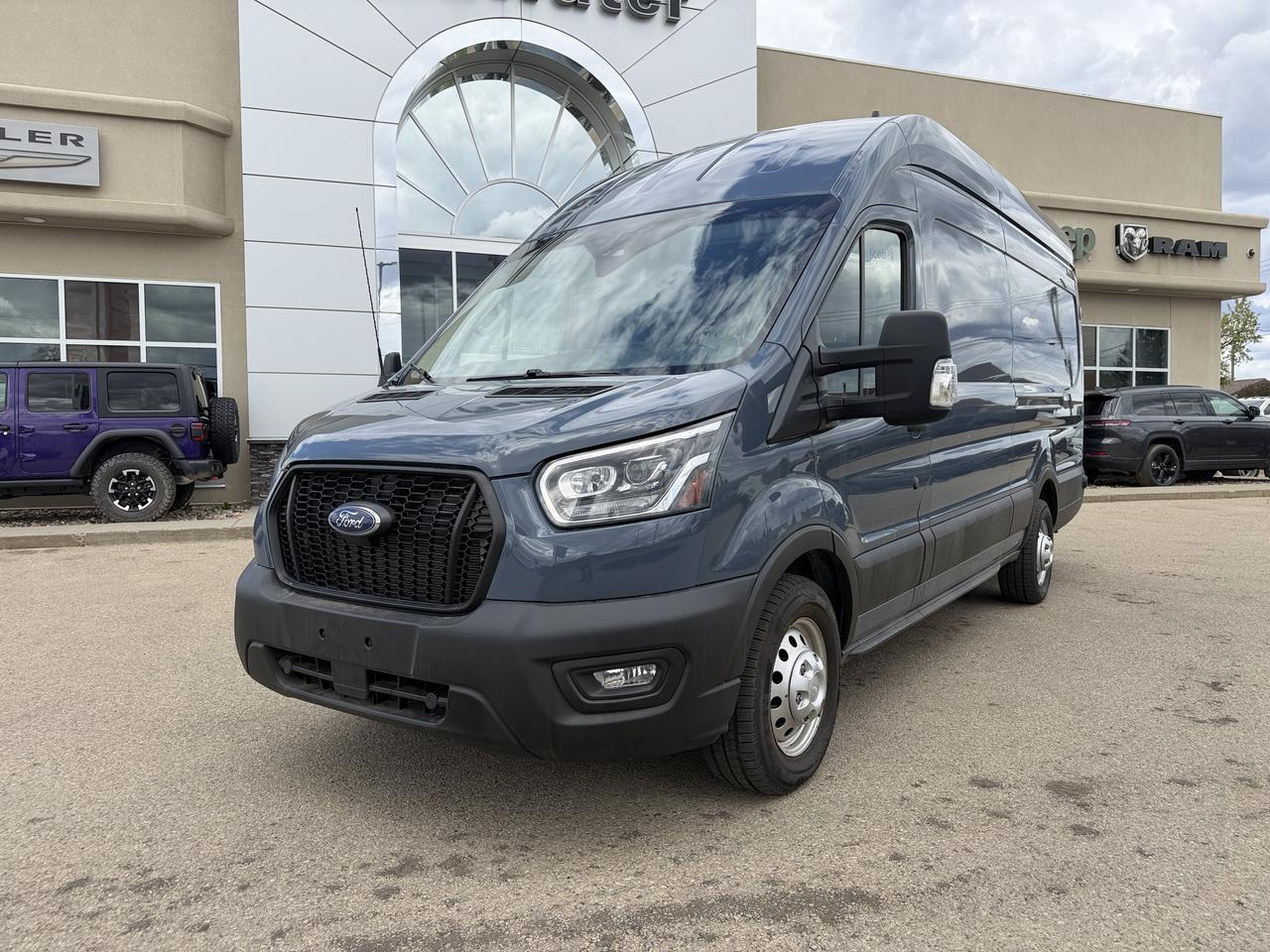 2022 Ford Transit Cargo Van T250 AWD | 148IN EL High Roof | V6 | Keyless Entry | Rearview Camera | Bluetooth | Towing Capability Redwater AB
